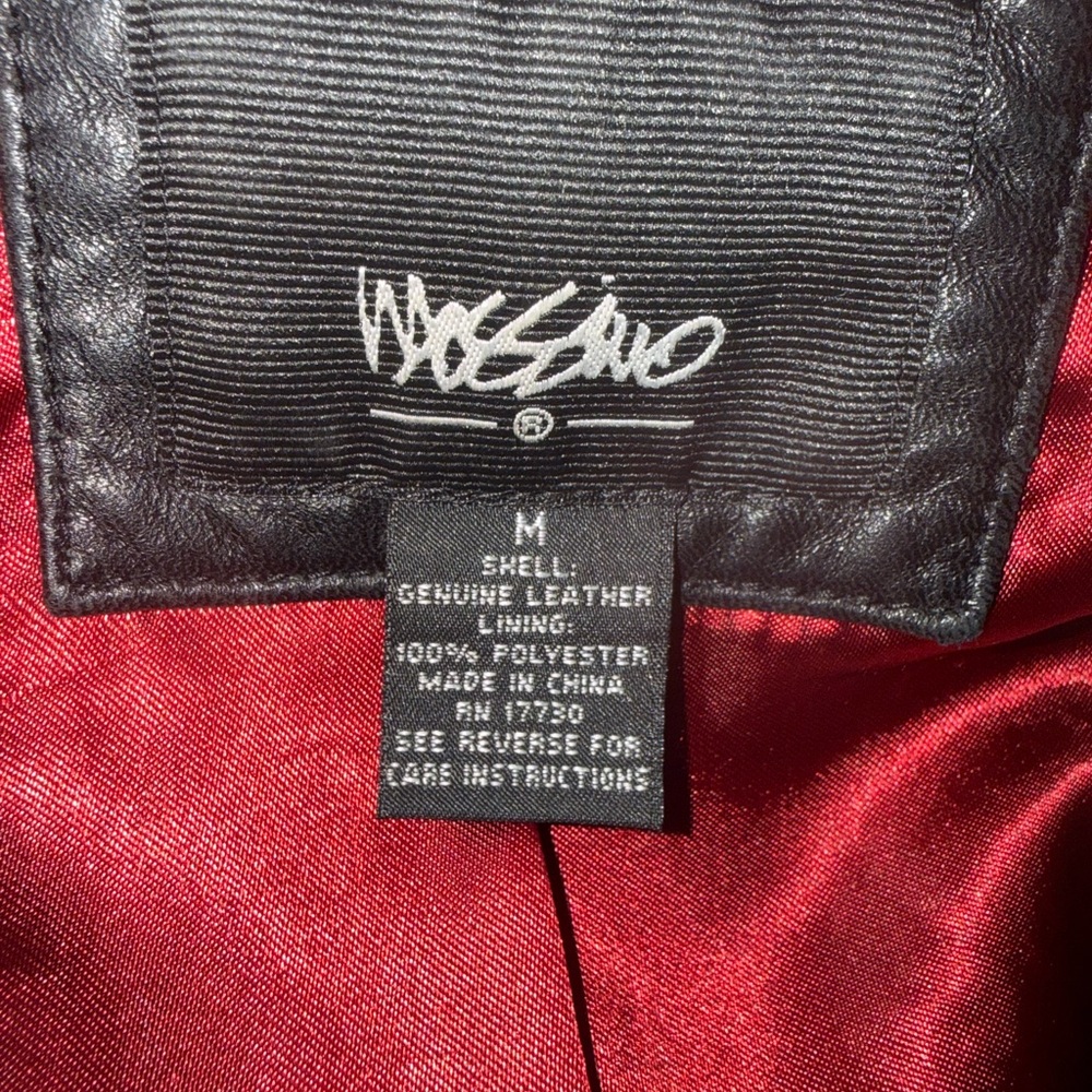 Mossimo Black Leather Jacket Medium - Picture 3 of 6